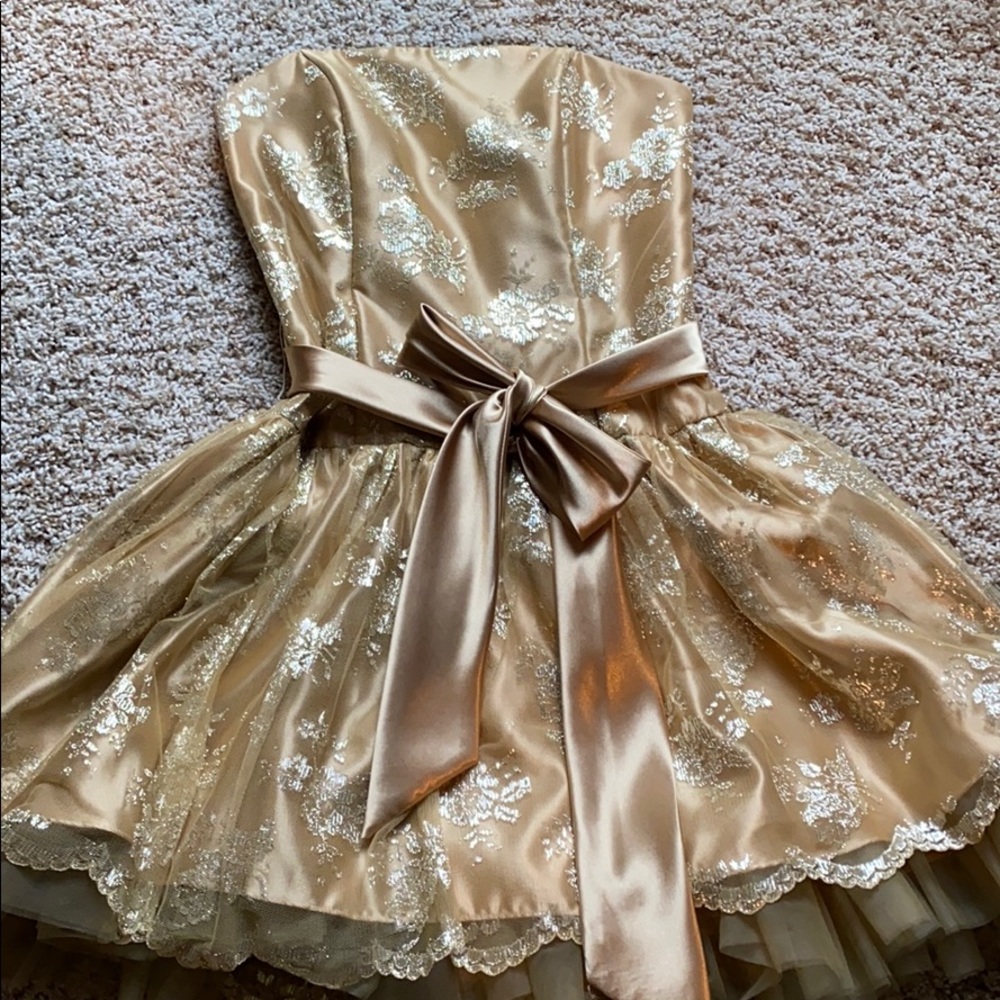 Gold Mini Dress